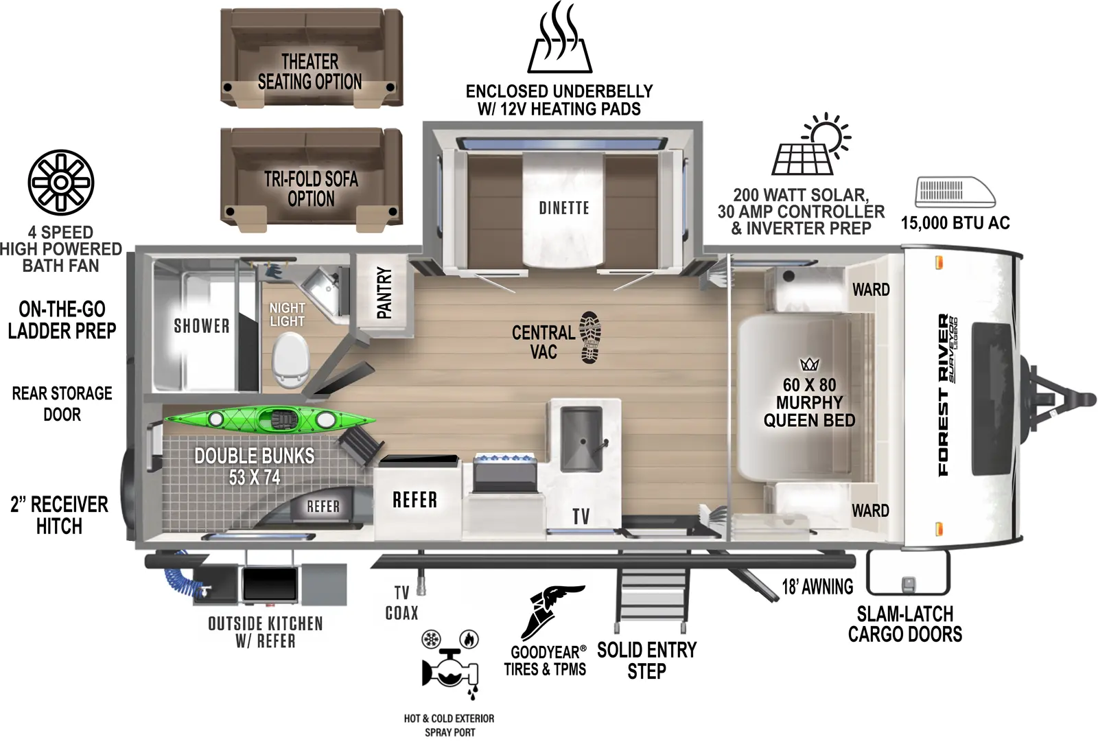 Surveyor Legend 240BHLE Floorplan